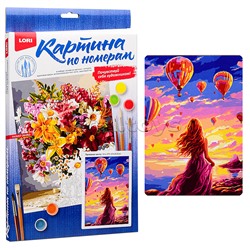 Картина по номерам на картоне 20*28,5 см "Провожая мечту"