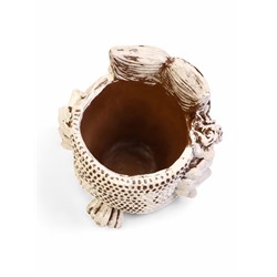 Фигурное кашпо «Сова», 2.6 л, 30×23×25 см, гипс, серое