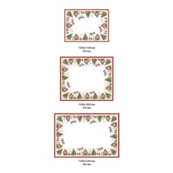 УЦЕНКА Набор столовый "Новогодняя сказка", скат.150х180см +/-3см с ГМВО, салф.40х40см-8 шт, хл100% 1