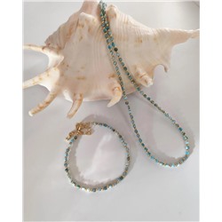 Комплект из натуральных камней и кристаллов