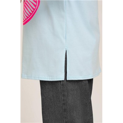 Футболка женская 50553 (Голубой)