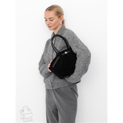 Сумка женская кожаная 2346YF black Polina&Eiterou