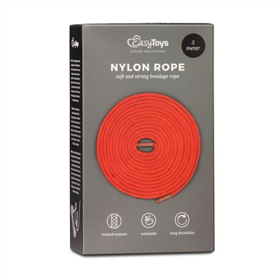 Красная веревка для связывания Nylon Rope - 5 м.