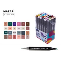 Набор  24 скетч маркеров двусторонних "FANTASIA" Neutral colors (нейтральные цвета) 3.0-6.2мм M-15024-24B Mazari