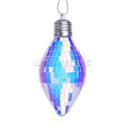 Новогоднее украшение зелёный, светящийся (14см)