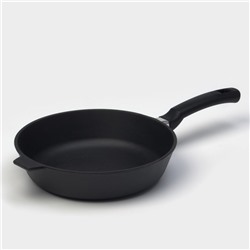 Сковорода литая Magma, d=26 см, h=6 см, пластиковая ручка, индукция, чугун, чёрная