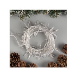 Гирлянда «Нить» 10 м с насадками «Игла», IP20, прозрачная нить, 100 LED, свечение мульти, 8 режимов, 220 В