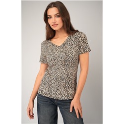 Женская футболка из вискозы с V-вырезом Happyfox