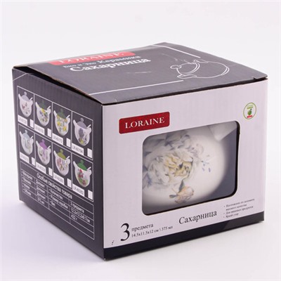 60216 Сахарница 3пр 375мл Букет фантазий доломит LR (х36)