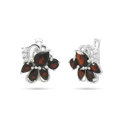 Серьги из серебра гранат, Джианна