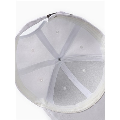 Кепка однотонная MINAKU белая, размер 58, хлопок 100%