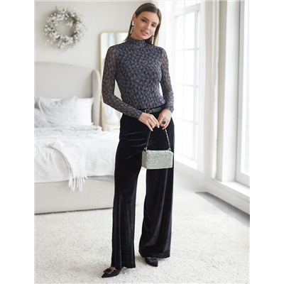 Водолазка с прозрачными рукавами