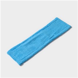 Насадка для плоской швабры «Доляна», 40×10 см, микрофибра, 60 г, голубая