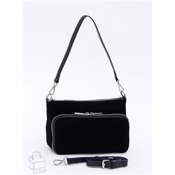 Сумка женская кожаная 8200PEF black Polina&Eiterou  в Новосибирске