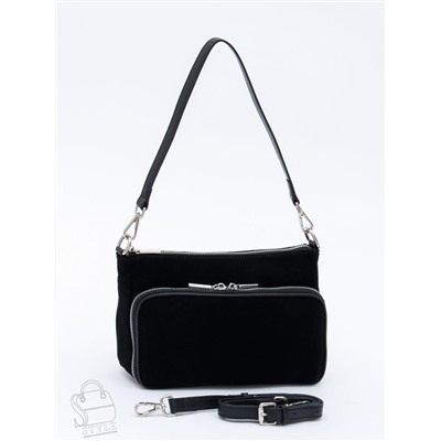 Сумка женская кожаная 8200PEF black Polina&Eiterou  в Новосибирске