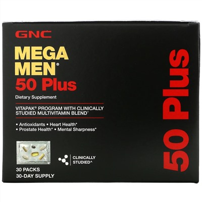 GNC, 50 Plus, Multivitamin, 30 Packs