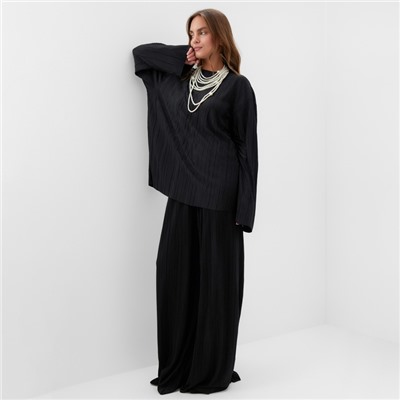 Костюм женский (блуза, брюки) MIST Classic collection, размер 40-42, чёрный