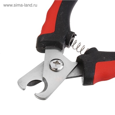 Набор по уходу за когтями: когтерез боковой (отверстие 14 мм) и пилка, чёрно-красный