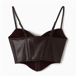 Корсет женский кожаный MIST, размер XS, коричневый