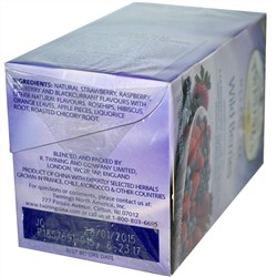 Twinings, травяной чай, дикие ягоды, без кофеина, 20 чайных пакетиков, 40 г (1,41 унции)
