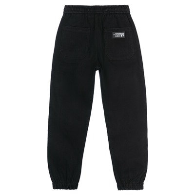 Брюки текстильные джинсовые утепленные флисом для мальчиков