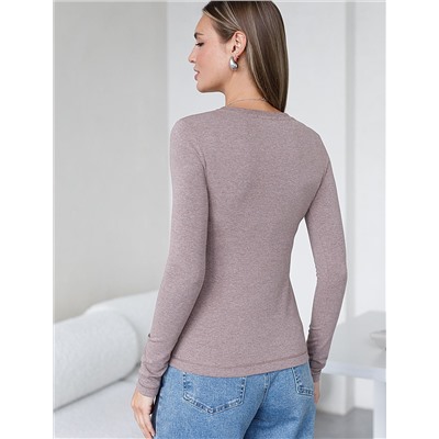 Лонгслив из премиального хлопка с эластаном