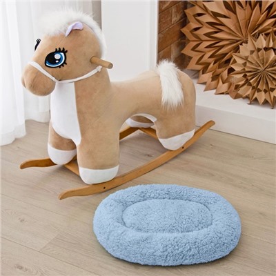 Лежанка для животных «Уют», мягкий мех, 45×35×11 см, голубая