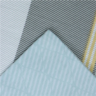 Постельное бельё евро LoveLife Square green, сатин