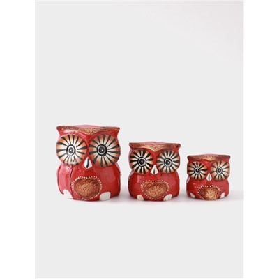 Сувенирный набор «Совы с сердечками», 6×19×8 см, дерево