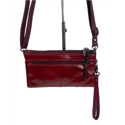 Женская сумка из натуральной кожи, цвет красный
