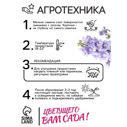 Семена цветов Дельфиниум "Джиневер культурный", ц/п,  0,05 г