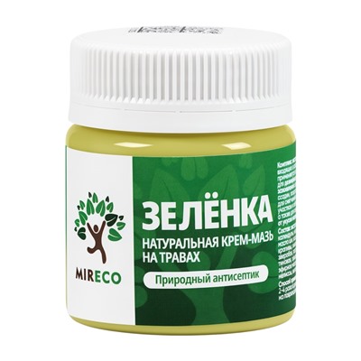Зеленка MIRECO, на травах, пластик, 40 мл