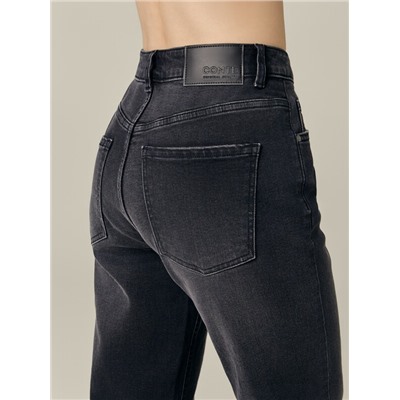Mom Fit CONTE CON-702 Черные джинсы mom с застежкой на две пуговицы
