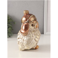Фигурка полистоун «Сова в шапке-ушанке», 10.5×12×18 см