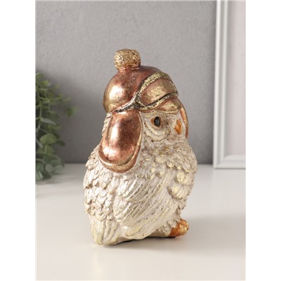 Фигурка полистоун «Сова в шапке-ушанке», 10.5×12×18 см