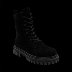 Ботинки из натуральной кожи на меху РМ-078-3 черные