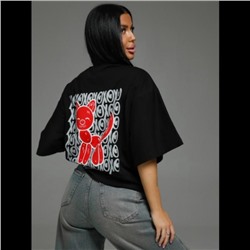 Футболка Бабл (Чёрный кошка)