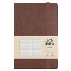 Блокнот А6-  96л линия "Joy Book. Брауни" на резинке,карман, кожзам БДБЛ6964523 Listoff