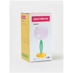 Бокал для вина Доляна «Балун», 480 мл, 10×20 см, стекло, разноцветный