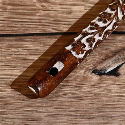 Флейта «Узор», дерево, 33×2×2 см
