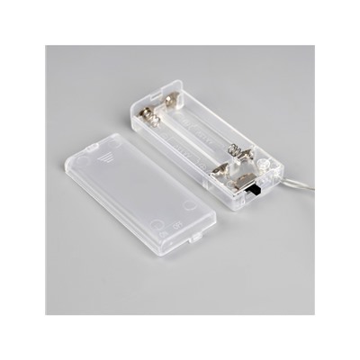 Гирлянда «Нить» 2 м с насадками «Фиолетовый фонарик», IP20, прозрачная нить, 10 LED, батарейки AAх2 (нет в комплекте), свечение тёплое белое