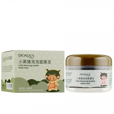 Кислородная пузырьковая маска для лица Bioaqua Little Back Pig Bubble Mask Mud