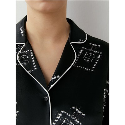 Omsa Рубашка OmD 0412D LOVE Рубашка пижамная удлиненная принт. жен, PL