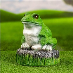 Садовая фигура из гипса «Лягушка на камне», 22×20×22 см