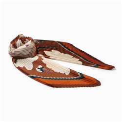 Платок плиссированный женский MINAKU, размер 70×70 см, коричневый