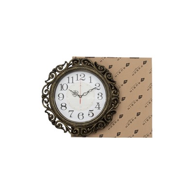 Часы настенные интерьерные «Хостон», бесшумные, плавный ход, d=40.5 см, циферблат d=26 см, от батарейки 1×АА
