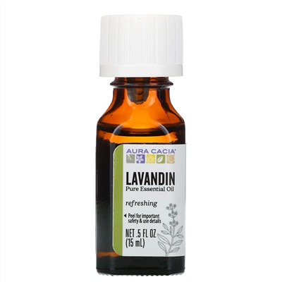 Aura Cacia, Чистое эфирное масло, лавандин, 15 мл (0,5 жидк. унции)