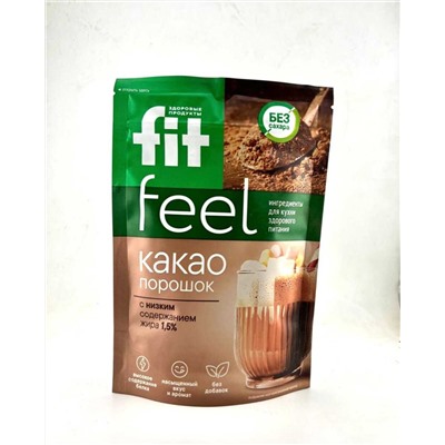 Какао порошок с низким содержанием жира 1,5%  Fit Feel 150 г
