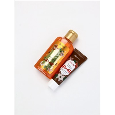 Подарочный набор новогодний: гель для душа, крем для рук и пилка для ногтей, аромат печенье, URAL LAB