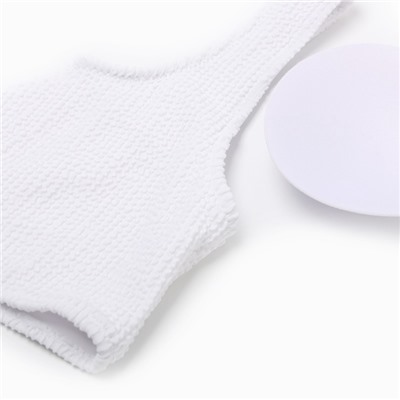 Купальник раздельный фактурный женский MINAKU, размер 42, белый